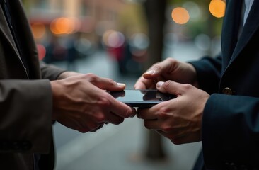 phone in people's hands close-up