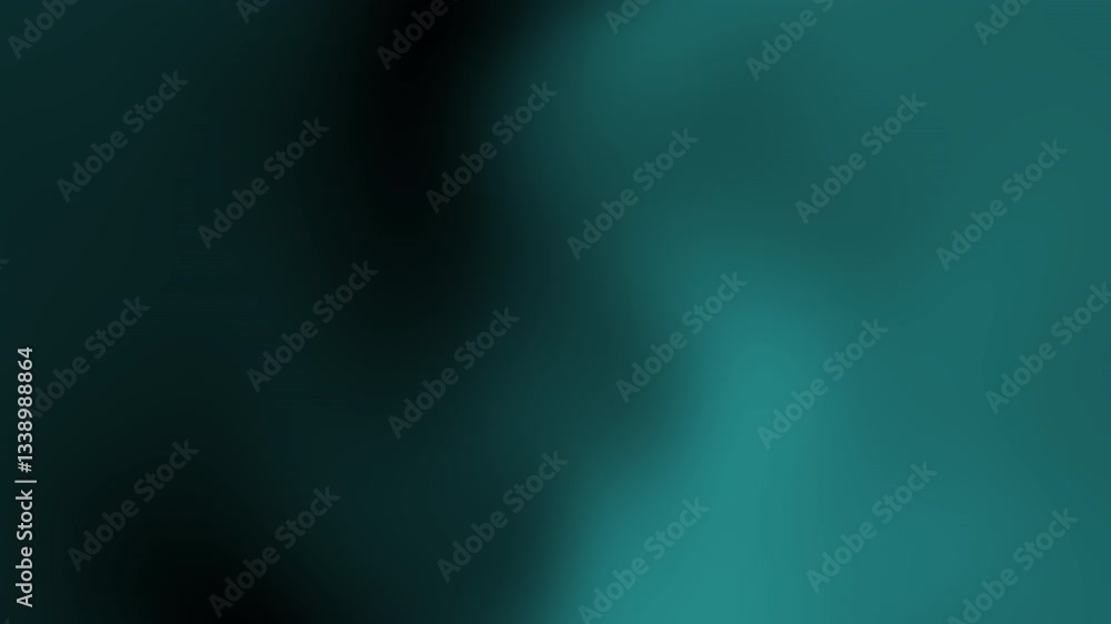 Poster a blurred abstract design featuring gradients of teal and black hues, creating a smooth and calming 