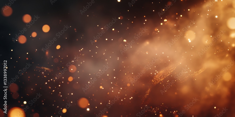 Poster abstract sparkle: this image creates a sense of wonder with its sparkling particles, shimmering like