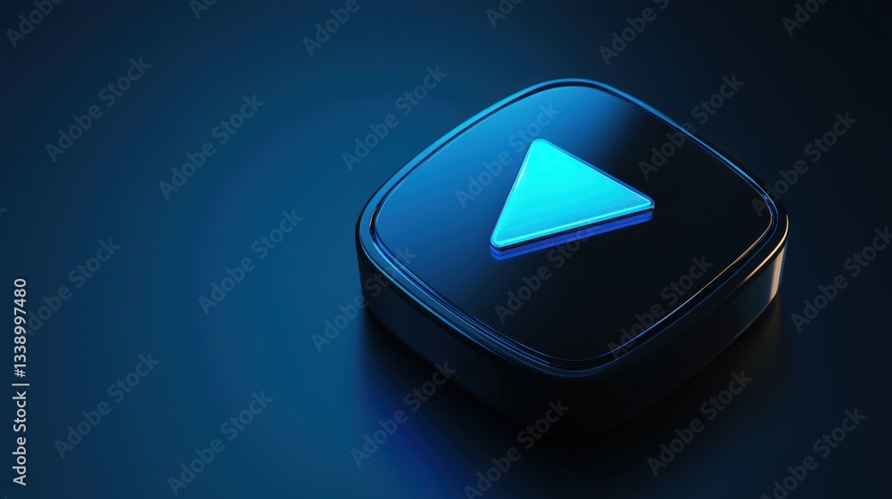 Aufkleber a sleek video play button design, ready for use in a video streaming interface or media player.
