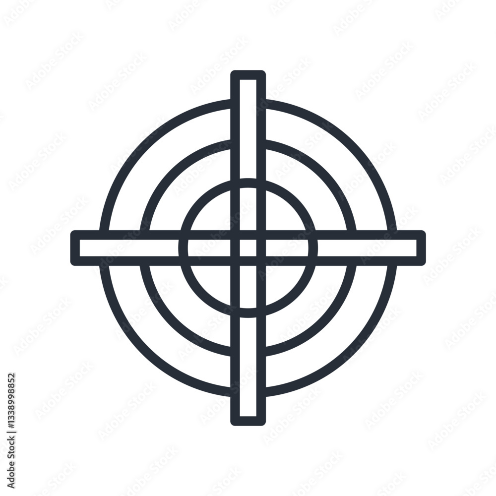 Poster aim icon. vector.editable stroke.linear style sign for use web design,logo.symbol illustration.