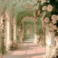 Wedding background fantasy and luxury generative AI