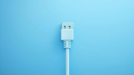 A simple cable icon on a user interface, representing a wired connection for devices.