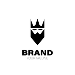 King Logo. King Logo Design. King Logo Brand. King Logo Vector Design Isolated on White Background