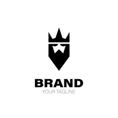 King Logo. King Logo Design. King Logo Brand. King Logo Vector Design Isolated on White Background