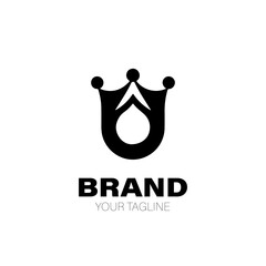 King Logo. King Logo Design. King Logo Brand. King Logo Vector Design Isolated on White Background