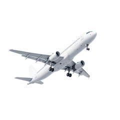 Obraz premium Airplane flying above isolated on transparent background