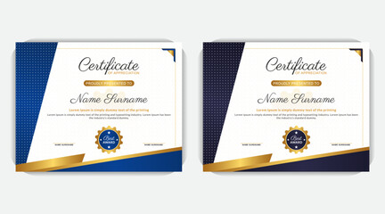 Modern layout, with creative background, stylish, modern, unique, professional, elegant award certificate, elegant certificate of appreciation template.
