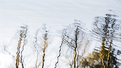 Obraz premium Abstract Water Reflection of Trees
