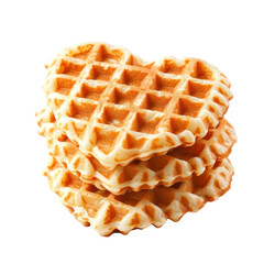 waffles isolated on white background