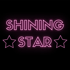 Obraz premium Vector text illustrations for Shining Star.