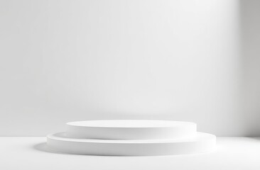 the white Stage podium for products on white background