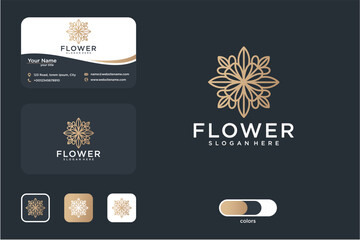 Modern Elegant Flower Logo Design And Business Card Template