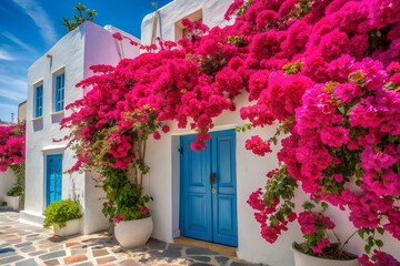 Naklejka premium traditional greek house