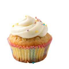 Vanilla Cupcake Recipe on transparent background