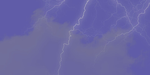 Mountainous Cumulus Clouds Boiling in the Summer Sky. White cloudiness, mist or smog overlay backgrounds. Wide sky and clouds dark tone. Dark cloud at evening sky with thunder bolt.
