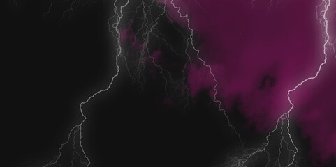 Mountainous Cumulus Clouds Boiling in the Summer Sky. White cloudiness, mist or smog overlay backgrounds. Wide sky and clouds dark tone. Dark cloud at evening sky with thunder bolt.