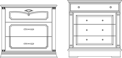 vector sketch illustration silhouette design of living room cupboard furniture for placing decorative accessories 