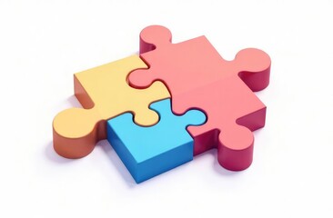 Jigsaw puzzle  on white 