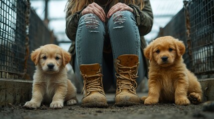 Puppy photo in a shelter