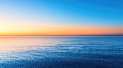Fototapeta premium Beach waves landscapes concept. A stunning ocean sunset with vibrant colors reflecting on calm waters.