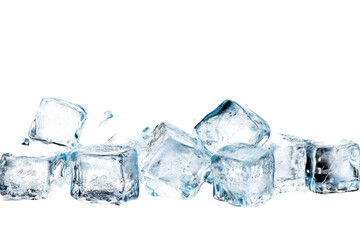 Obraz premium ice cubes isolated on white background