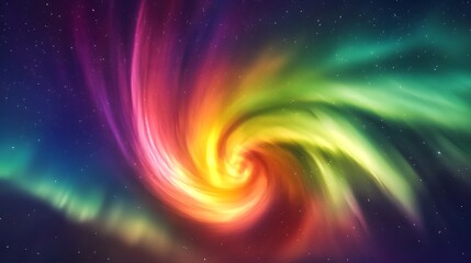 Obraz premium Vivid Tornado with Colorful Aurora