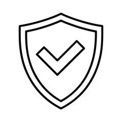 Secure Shield Icon Protection, Safety, Verified, Approved, Secure, Safe, Checkmark, Validation, Cone