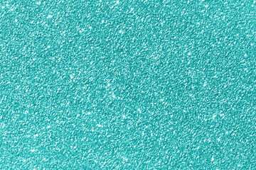 Blue green turquoise glitter texture background. New Year, Christmas and all celebration background concepts.