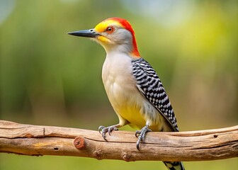 Fototapeta premium Female Golden-fronted Woodpecker, Texas Bird, Wildlife Photography, Nature Image
