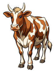 cow isolated on white
