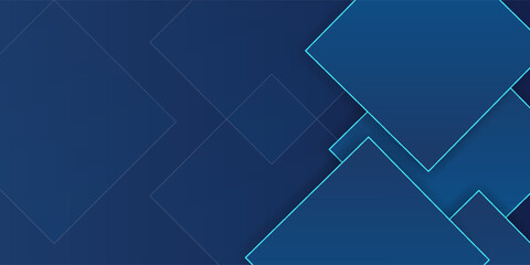 Modern blue abstract 3d overlap background. Vector illustration for modern keynote presentation background  brochure design