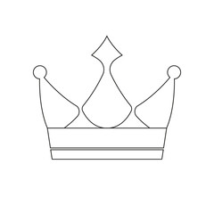 The crown is a symbol of monarchical power silhouetted on a white background