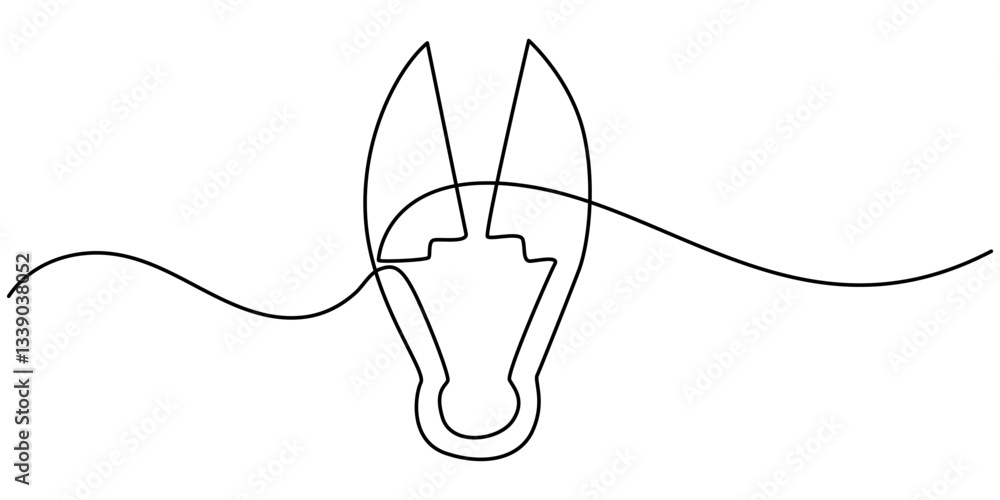 Poster gardening pruning shears or cutters single line drawing with editable stroke and copy space continuo