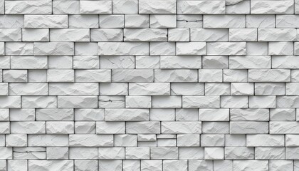 Fototapeta premium Textured white brick wall indoor space image neutral tone frontal view minimalism