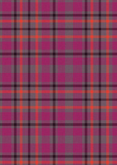 Plaid fabric pattern with shirt image, blue, brown, cream, seamless for textiles, and for designing clothes, skirts or decorative fabrics. Vector illustration