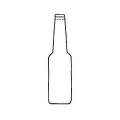 bottle glass vector line art hand drawn illustration