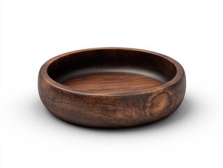 Natural Wooden Bowl with Smooth Finish for Rustic Tableware and Food Presentation