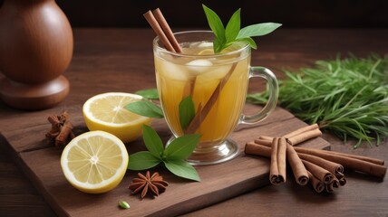 Fototapeta premium herbal drink