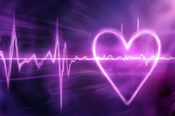 Heartbeat of Life: A vibrant, stylized representation of a heart intertwined with a pulsating heartbeat waveform, conveying vitality, health, and the rhythm of life.