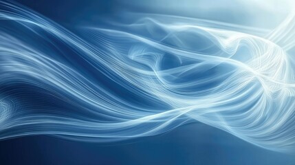 Fototapeta premium the essence of collapsing forms in blue.