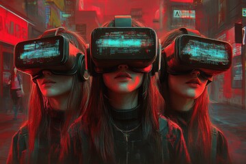 Virtual metaverse background with digital avatars