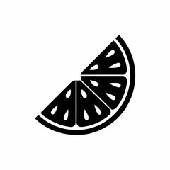 creative details black Lime Slice Icon vector illustration