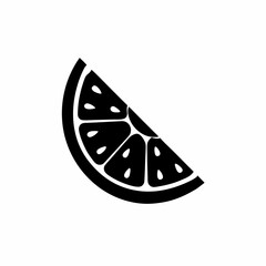 creative details black Lime Slice Icon vector illustration