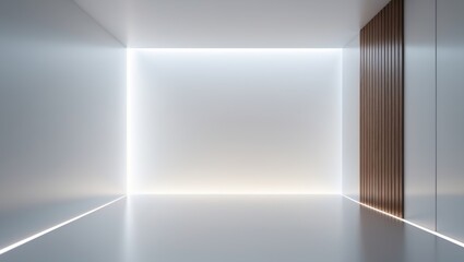 Fototapeta premium Modern Conference Backdrop with Bright Lighting.