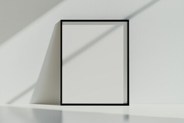minimalist photo frame with white background