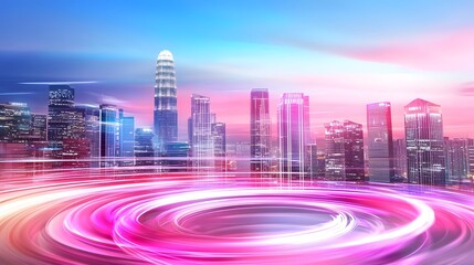 Futuristic high tech space station powered by fusion energy in a sci fi realism cityscape with AI controlled zero carbon energy infrastructure  Vibrant neon lights modern architecture