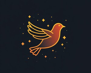 Fototapeta premium dove line icon