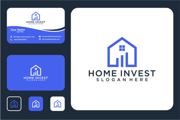 Multiple Business Cards Design With Home Investment Logo