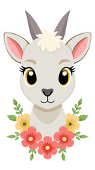 vector illustration of a cartoon deer